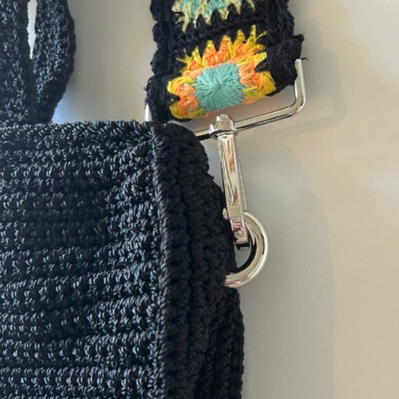 Customized Vintage The Sak Crochet Mini Tote in Black - Picture 6 of 9